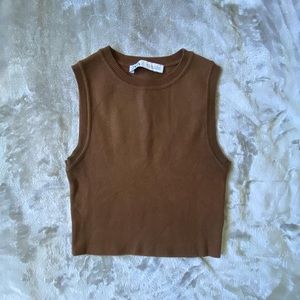Zara Knit Cropped Tank